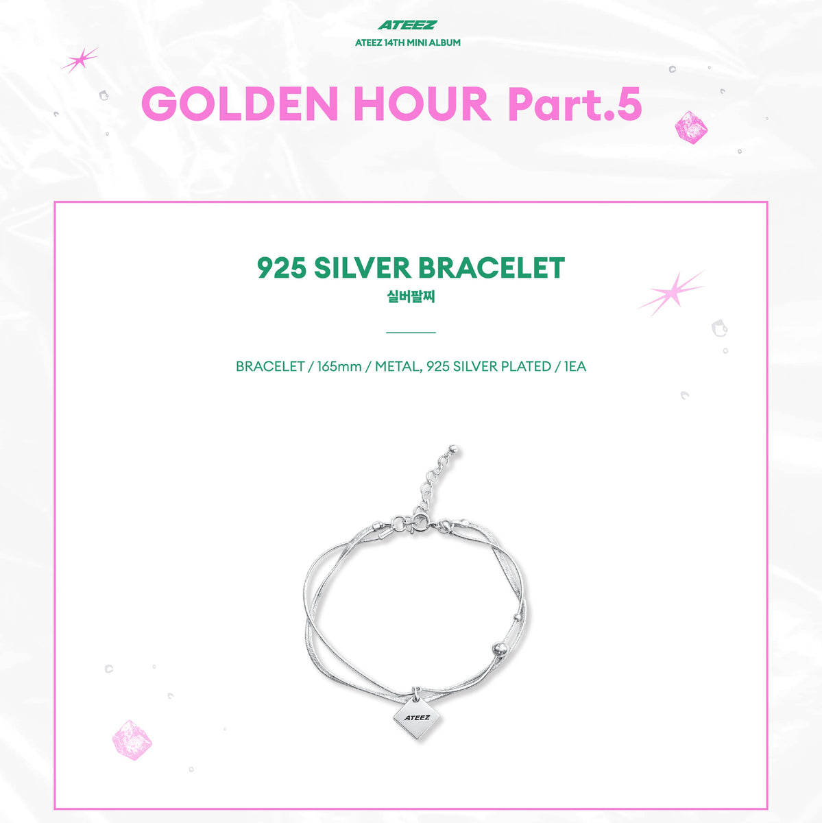 ATEEZ – GOLDEN HOUR : PART.5 POP UP OFFICIAL MD / 925 SILVER