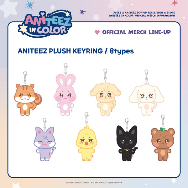 ATEEZ - ANITEEZ IN COLOR / ANITEEZ PLUSH KEYRING - K-Pop Time