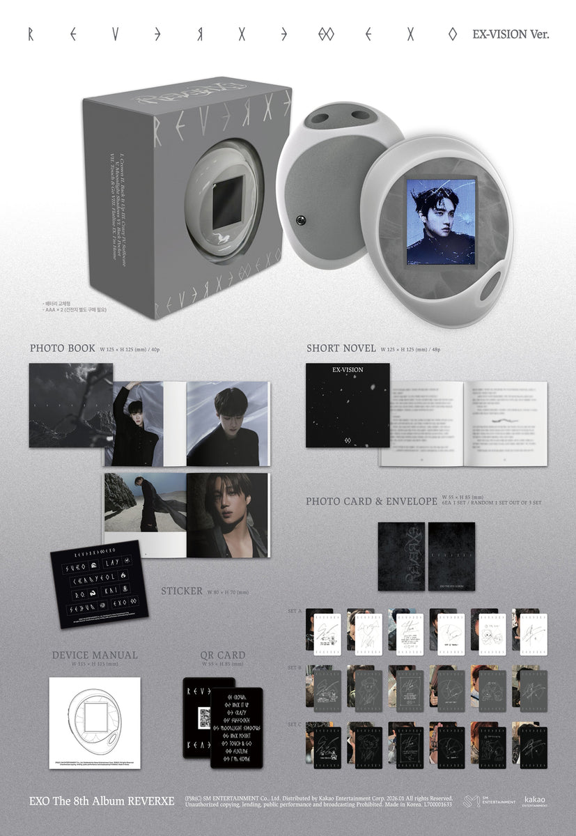 EXO REVERXE ディオ EX-VISION A B C トレカ 3点 EXO - REVERXE / EX-VISION Ver. - K-Pop Time