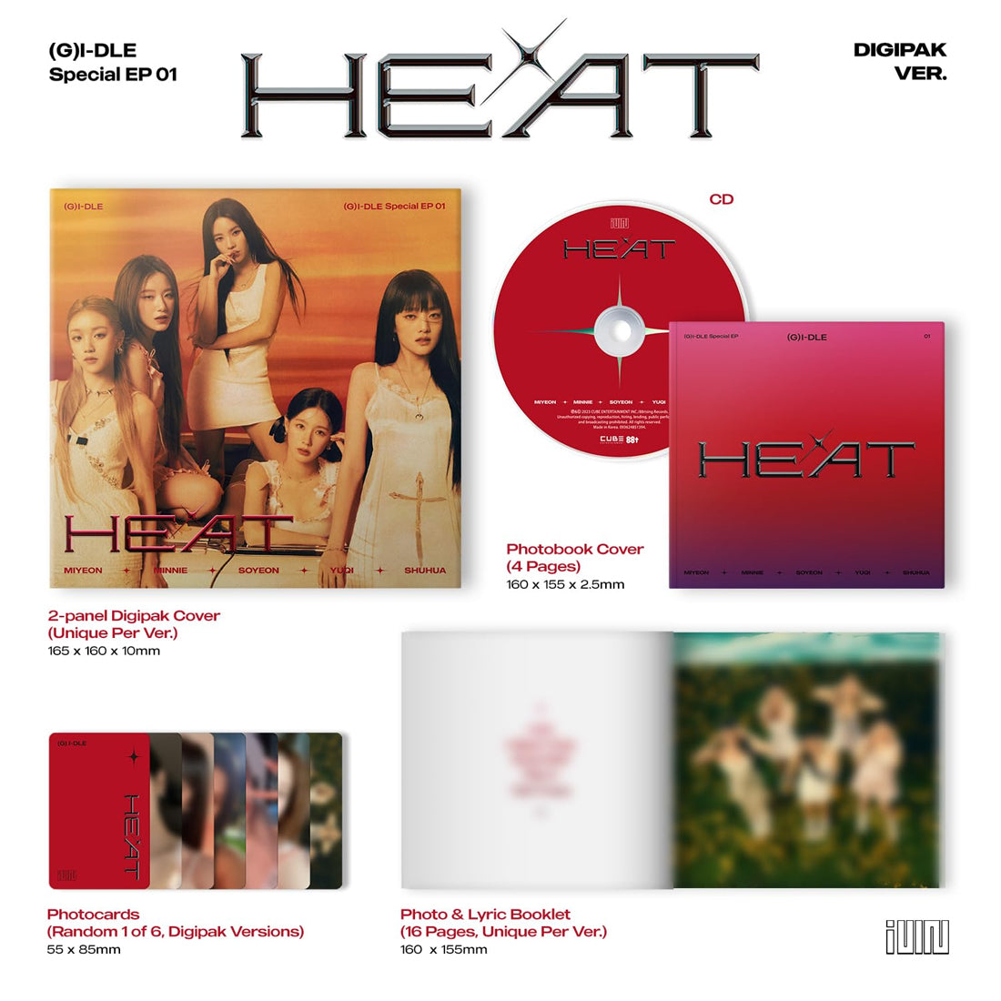 (G)I-DLE - HEAT (Special Album) DIGIPAK - Group Ver. - K-Pop Time