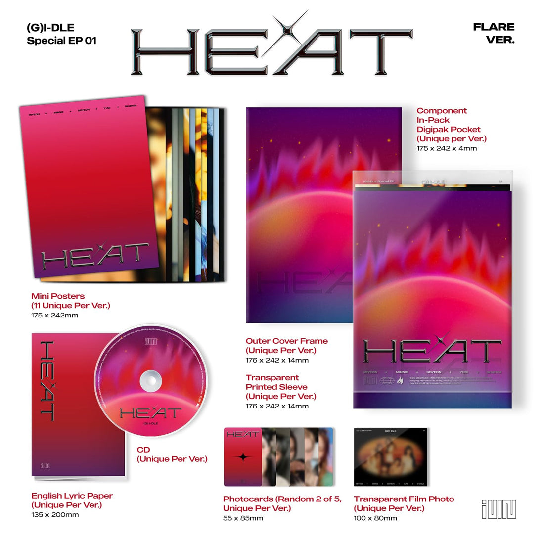 G)I-DLE - HEAT (Special Album) / Flare Ver. - K-Pop Time