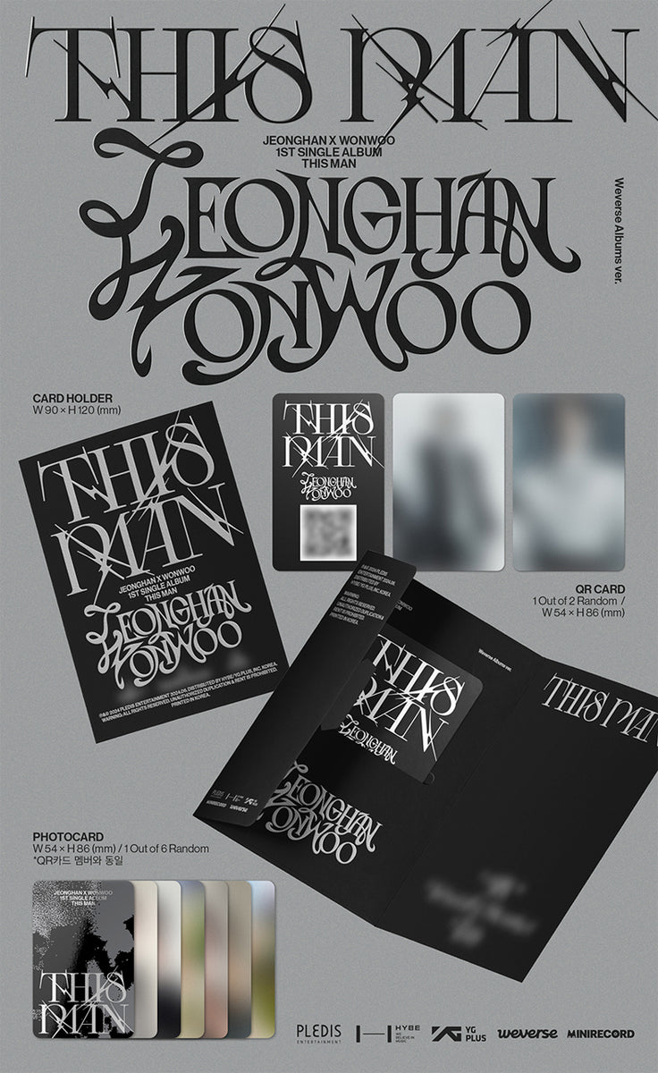 JEONGHAN X WONWOO (Seventeen) - THIS MAN / Weverse Albums ver. - K