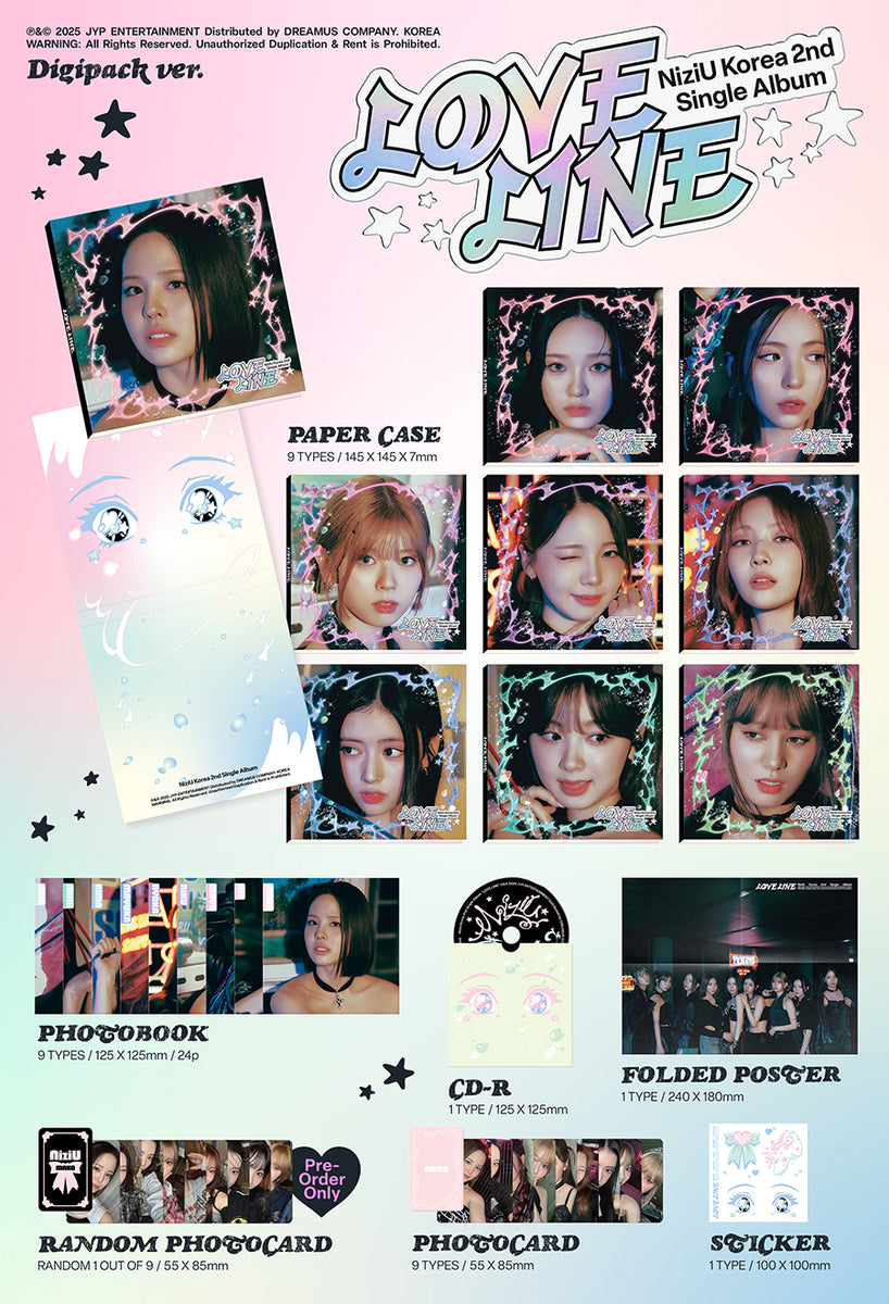 NiziU - LOVE LINE / DIGIPACK ver. (RANDOM) - K-Pop Time