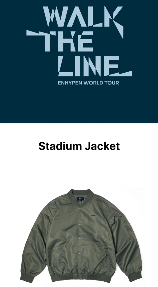 ENHYPEN - WALK THE LINE : FINAL WORLD TOUR OFFICIAL MD / STADIUM ENHYPEN - WALK THE LINE : FINAL WORLD TOUR OFFICIAL MD / STADIUM