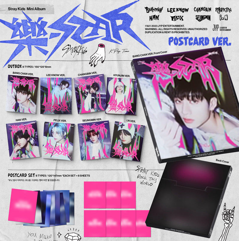 STRAY KIDS [-樂/ROCK- STAR] Album LIMITED Ver/CD+Photo Book+2 Card