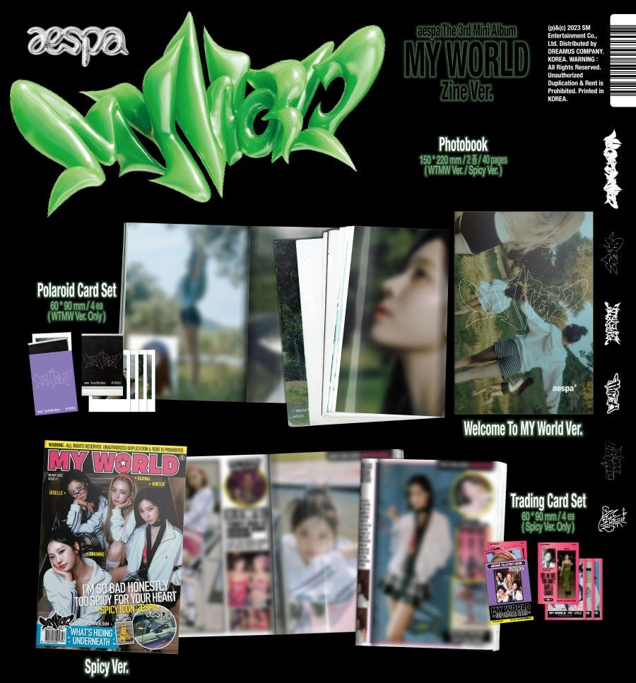 aespa - My World (ZINE ver.) -Random of 2 versions - K-Pop Time