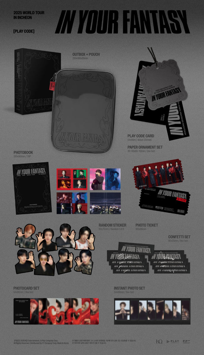 ATEEZ - 2025 WORLD TOUR / IN YOUR FANTASY INCHEON PLAYCODE + BONUS