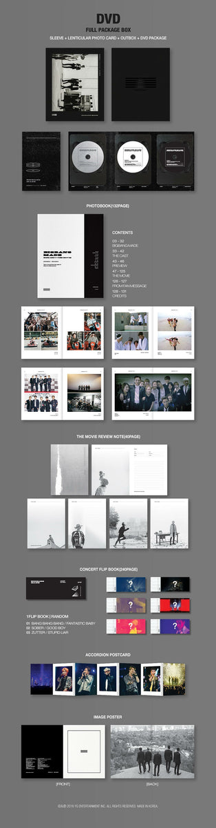 BIGBANG - BIGBANG10 THE MOVIE BIGBANG MADE DVD FULL PACKAGE BOX