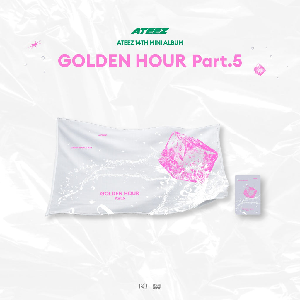 ATEEZ –  GOLDEN HOUR : PART.5 POP UP OFFICIAL MD / SLOGAN TOWEL