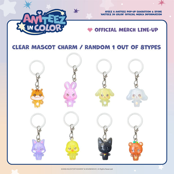ATEEZ - ANITEEZ IN COLOR / RANDOM CAPSULE TOY: CLEAR MASCOT CHARM