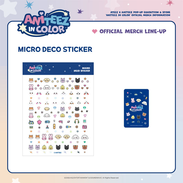 ATEEZ - ANITEEZ IN COLOR / MICRO DECO STICKER - K-Pop Time
