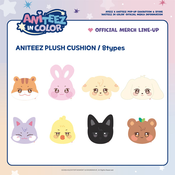 ATEEZ - ANITEEZ IN COLOR / ANITEEZ PLUSH CUSHION - K-Pop Time