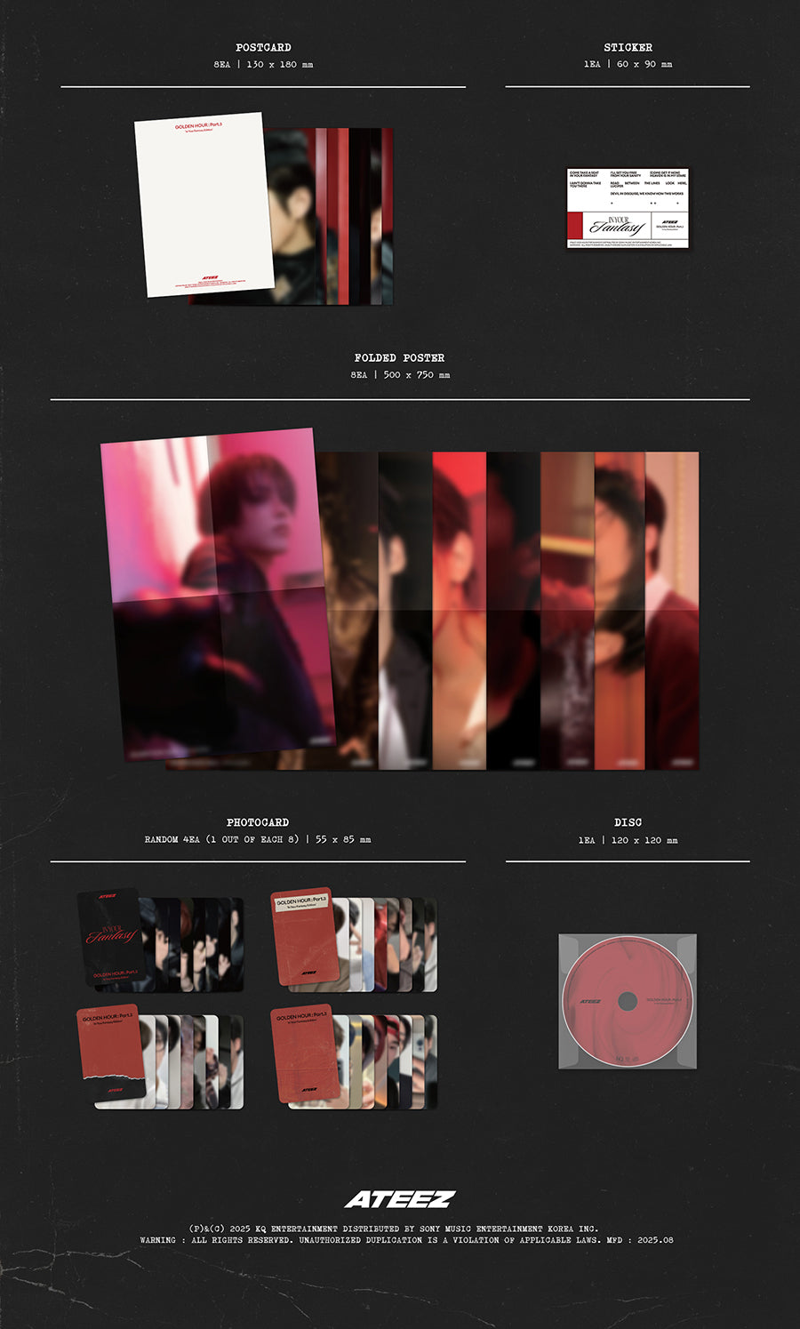 ateez in your fantasy limited ver コンプリート ATEEZ - GOLDEN HOUR : Part.3 - In Your Fantasy / LIMTED EDITION