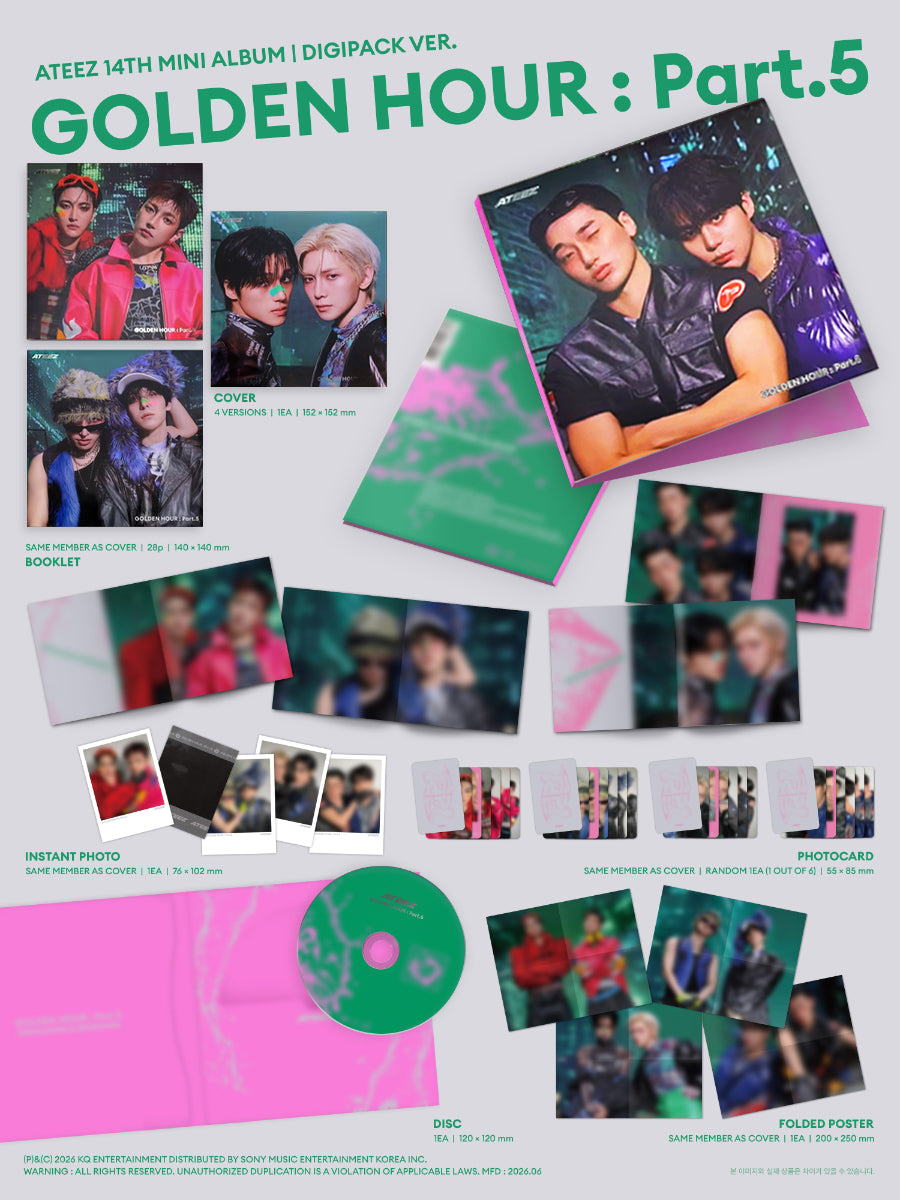ATEEZ - GOLDEN HOUR Part.5 / Digipack Unit Ver. *FLASH PRICE