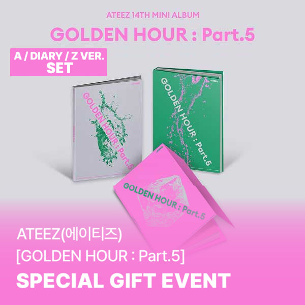 ATEEZ - GOLDEN HOUR Part.5 *SET OF 3 + SOUNDWAVE BONUSES*
