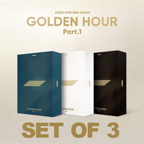 ATEEZ - GOLDEN HOUR Part.1 *SET OF 3* + 3 x POB PCs