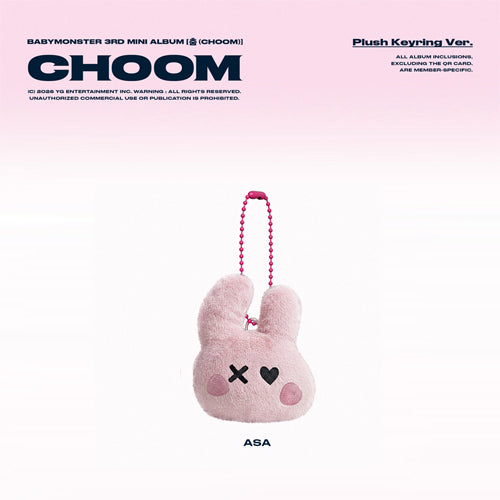 BABYMONSTER - CHOOM / Plush Keyring Ver. (QR Card) - K-Pop Time