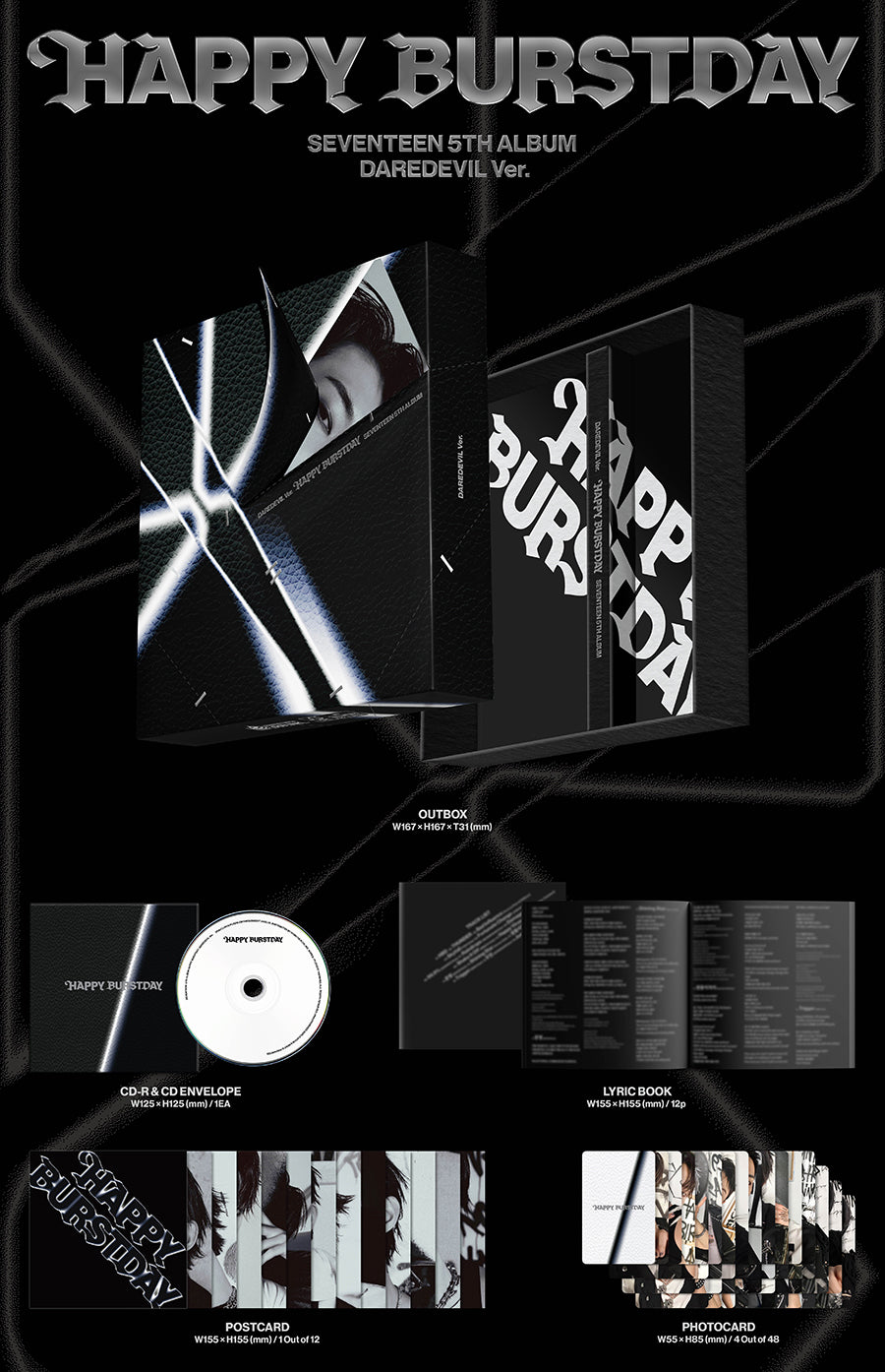 [値下げ中☆]SEVENTEEN daredevil 12set SEVENTEEN - HAPPY BURSTDAY / Daredevil Ver. - K-Pop Time