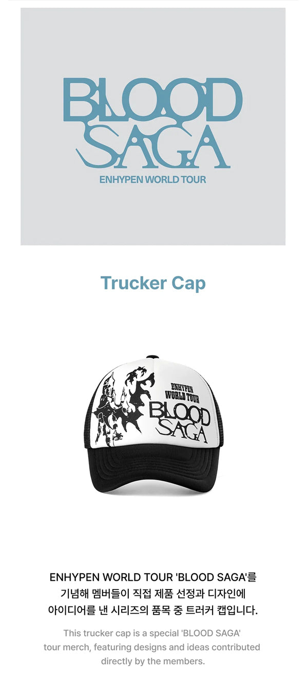 ENHYPEN - BLOOD SAGA TOUR MERCH / Trucker Cap - K-Pop Time