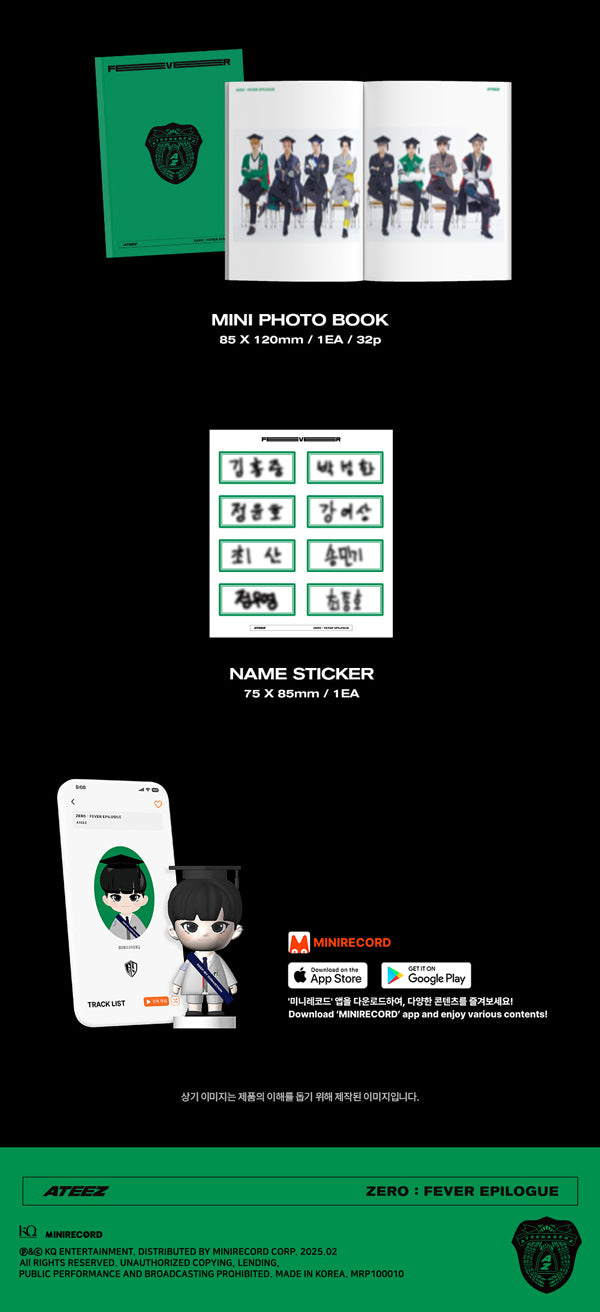 ATEEZ - ZERO: FEVER EPILOGUE (Versione A) Con Fotocard Random, Sticker, Pin E Extra Regali - Edizione Coreana - Foto 3