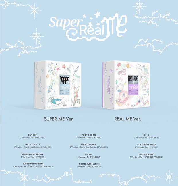 ILLIT （SUPER REAL ME）（I'll Like you） Amazon.com: ILLIT [SUPER REAL ME] 1st Mini Album (SUPER ME +