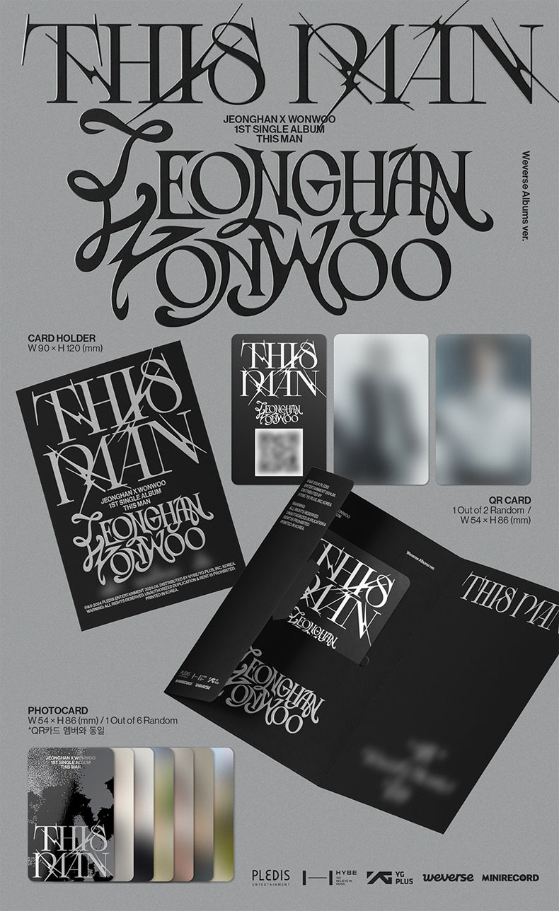 JEONGHAN X WONWOO (Seventeen) - THIS MAN / Weverse Albums ver. - K