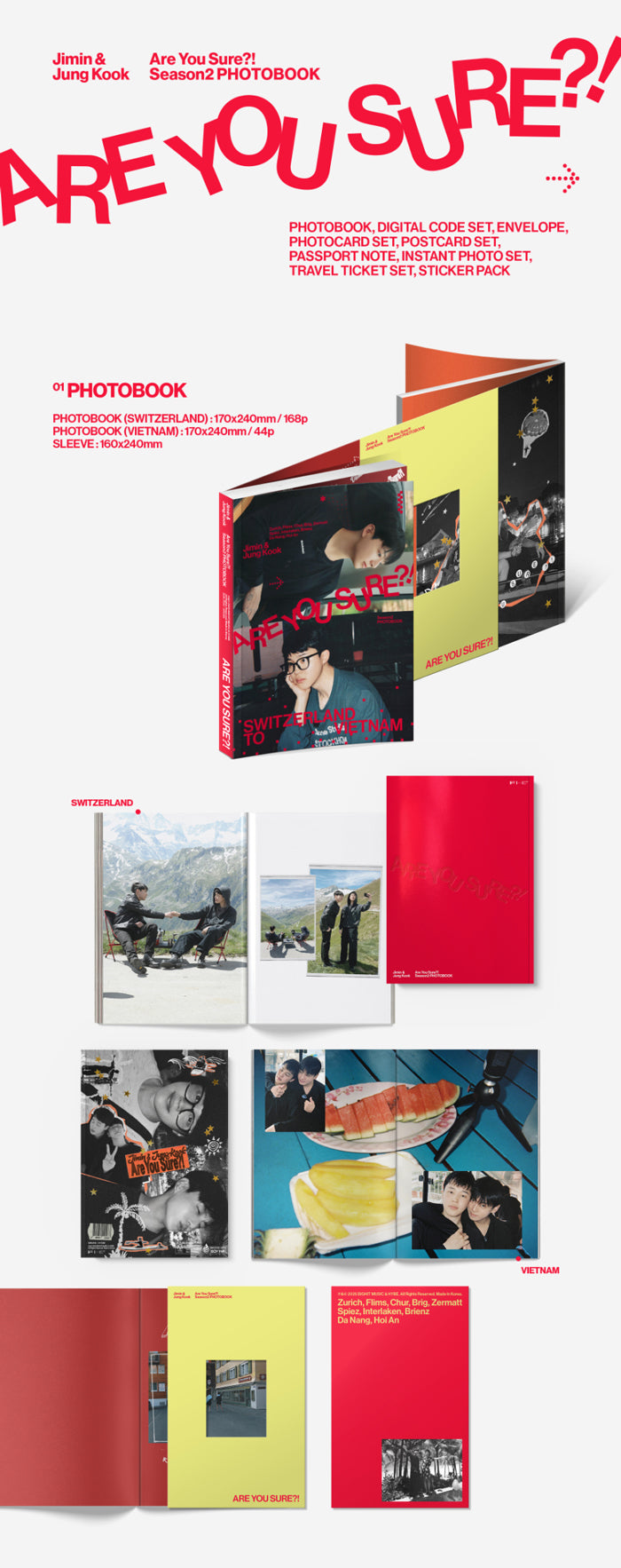 Jimin x Jung Kook (BTS) - Are You Sure?! SEASON 2 PHOTOBOOK - K