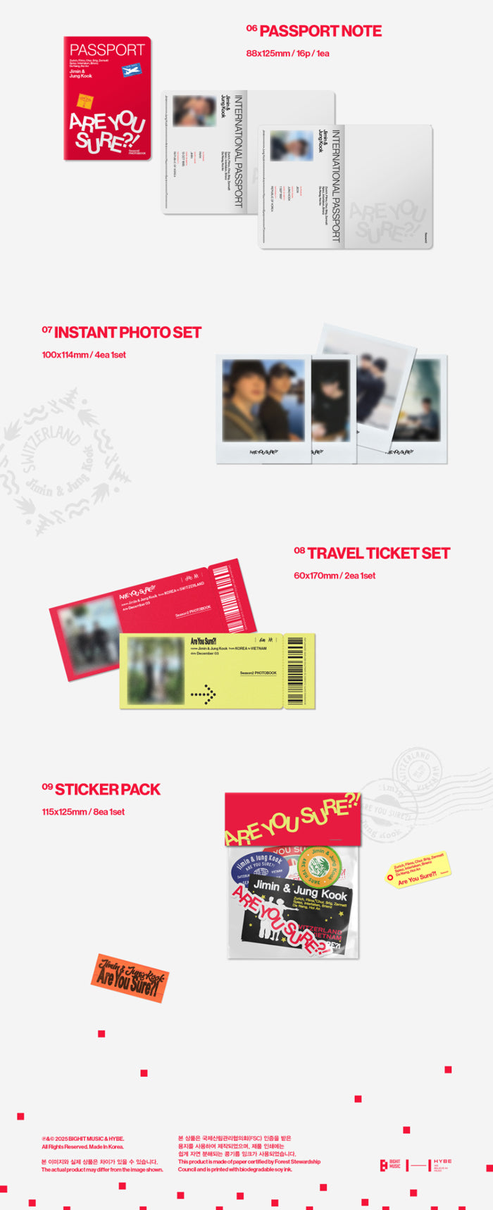 BTS♡JIMIN✰JUNGKOOK♡フォトアルバムキーリング♧♧2♧♧ Jimin x Jung Kook ＜Are You Sure?! Season2＞ PHOTOBOOK【グッズ