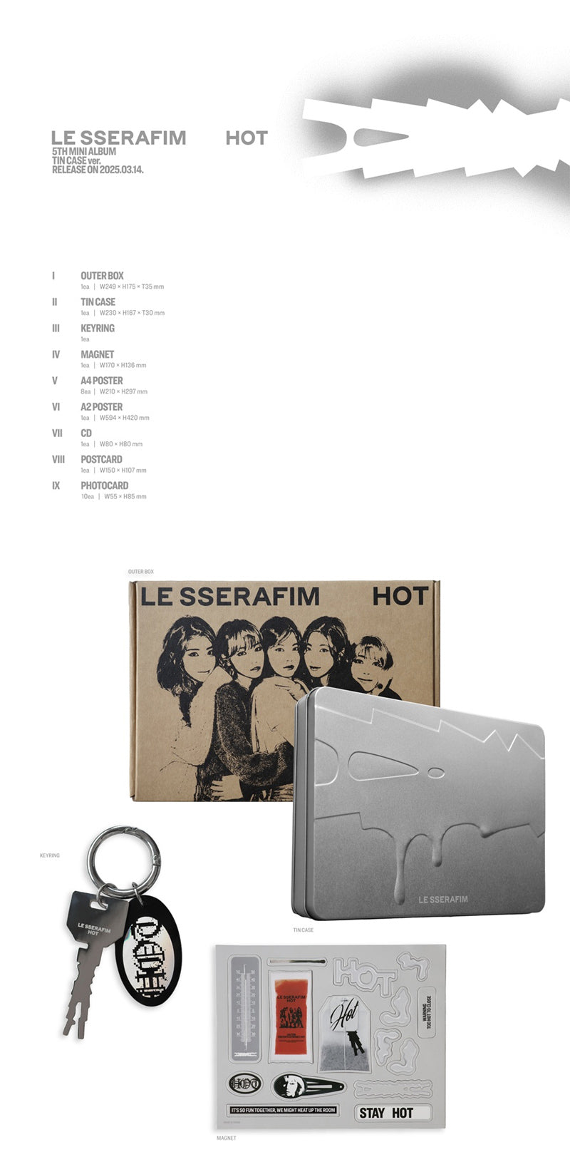 LE SSERAFIM - HOT / TIN CASE Ver. - K-Pop Time