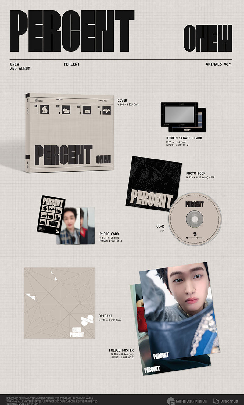 ONEW (SHINee) - PERCENT / Digipack Ver. - K-Pop Time