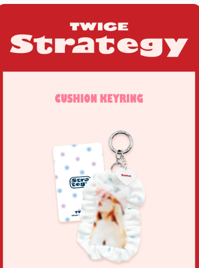 TWICE - TWICE STRATEGY POP-UP In SEOUL / CUSHION KEYRING + PHOTOCARD