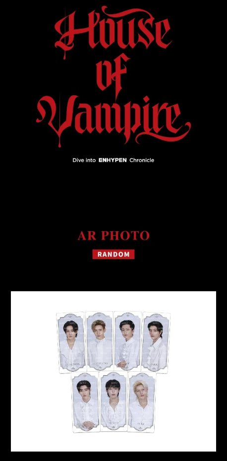 ENHYPEN - HOUSE OF VAMPIRE OFFICIAL MD / AR PHOTO (Random) - K-Pop