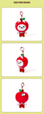 TXT  - PPULBATU HEY! APPUL OFFICIAL MD / PLUSH KEYRING (APPLE VER)
