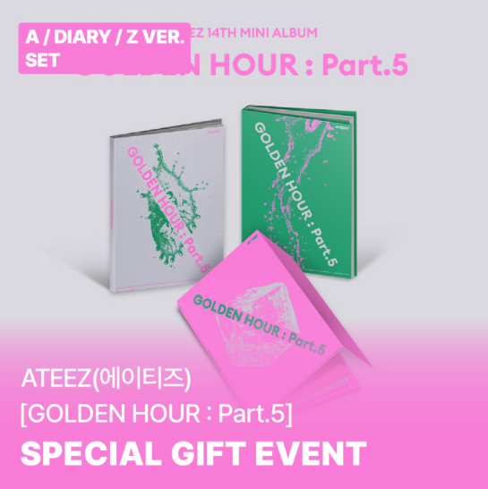 ATEEZ - GOLDEN HOUR Part.5 *SET OF 3 + SOUNDWAVE BONUSES* - K-Pop Time