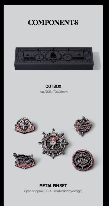ATEEZ - ATEEZ X FANPLDAY OFFICIAL MD / METAL PIN SET VOYAGE