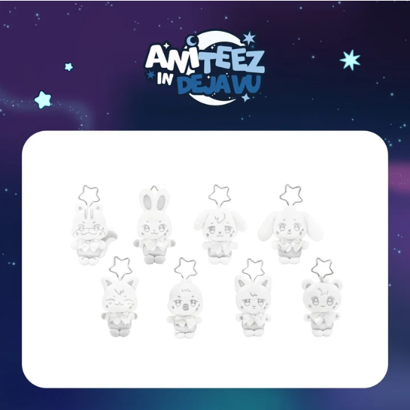 ATEEZ - ANITEEZ IN DEJAVU / SILVER ANITEEZ PLUSH KEYRING + Photocard