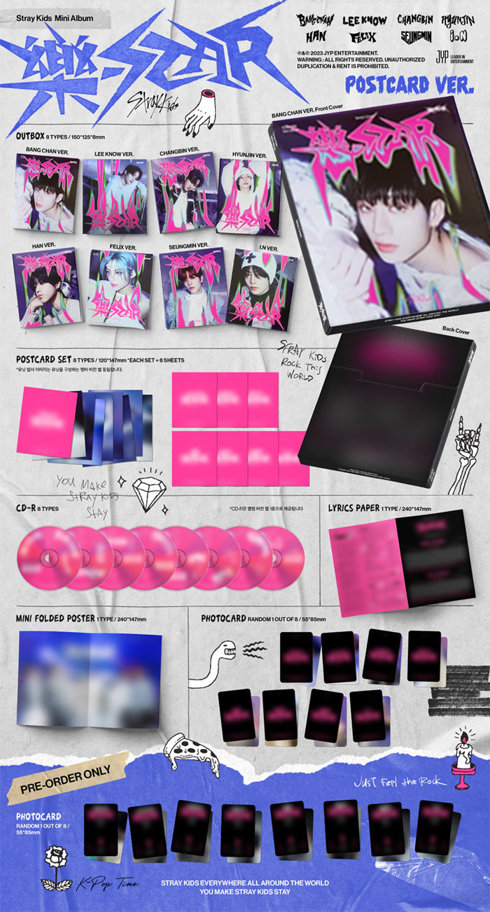STRAY KIDS - ROCK-STAR / POSTCARD VER - K-Pop Time
