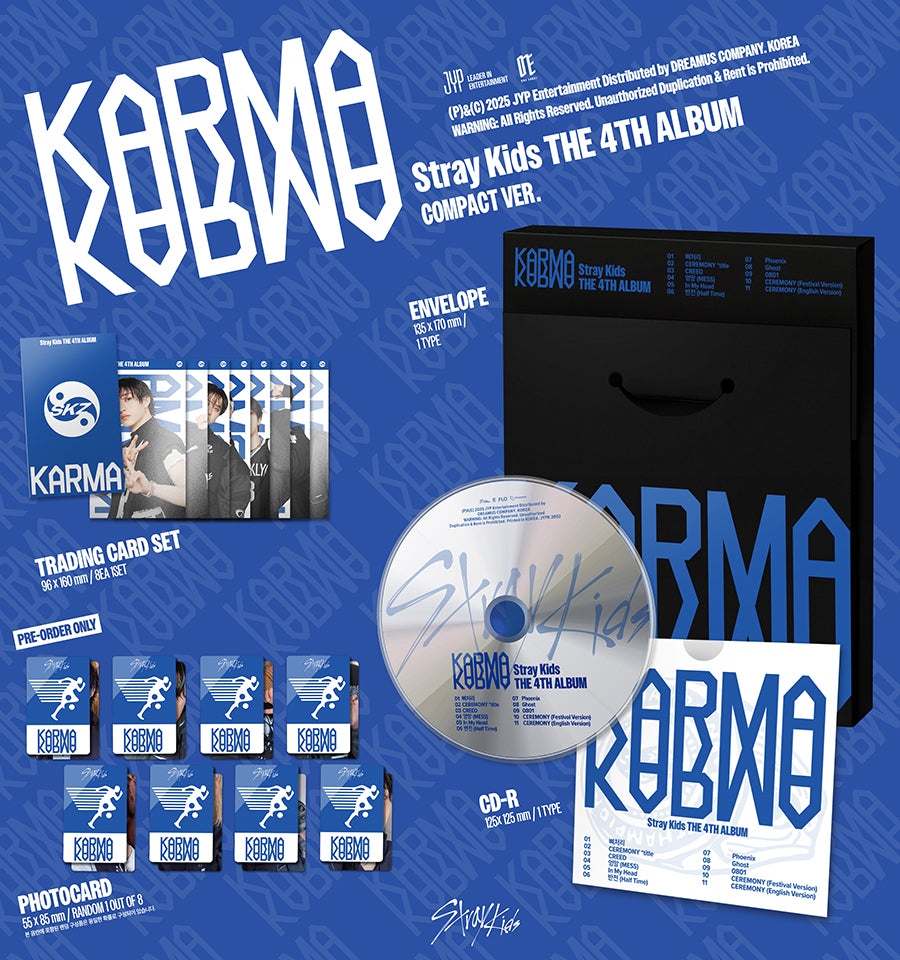 スキズ KARMA JYP JAPAN コンプ StrayKids Lucky Draw Event ] Stray Kids - The 4th Album KARMA (ACCORDION VER.)