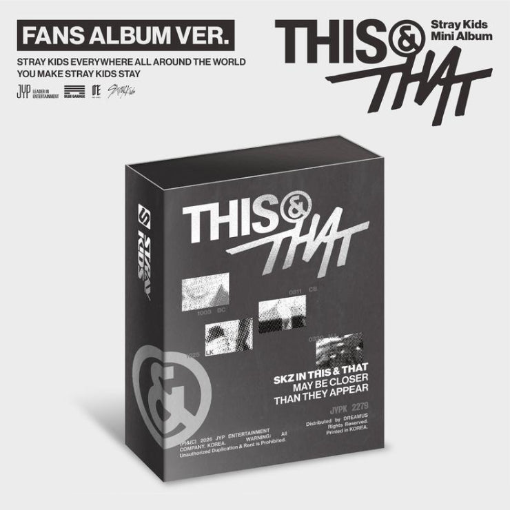 STRAY KIDS - THIS & THAT / FANS ALBUM VER. (QR Card) + BONUS