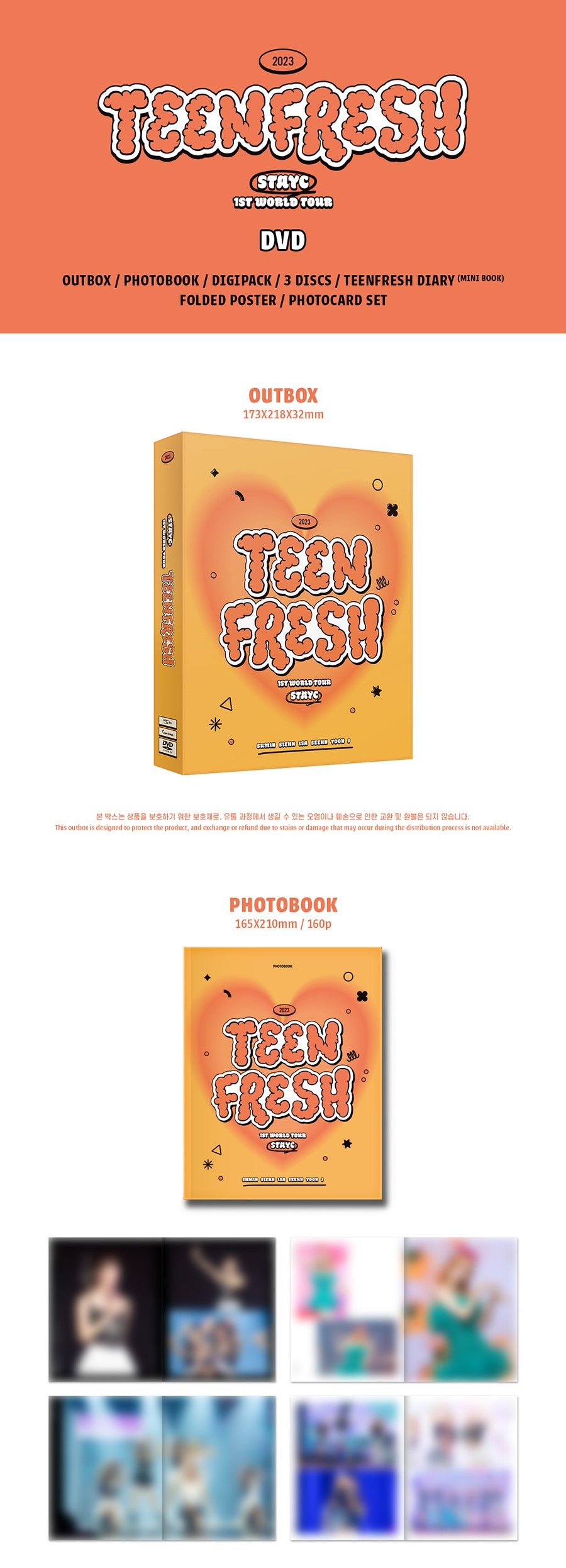STAYC - TEENFRESH / 1ST WORLD TOUR 2023 (3xDVD Set) - K-Pop Time