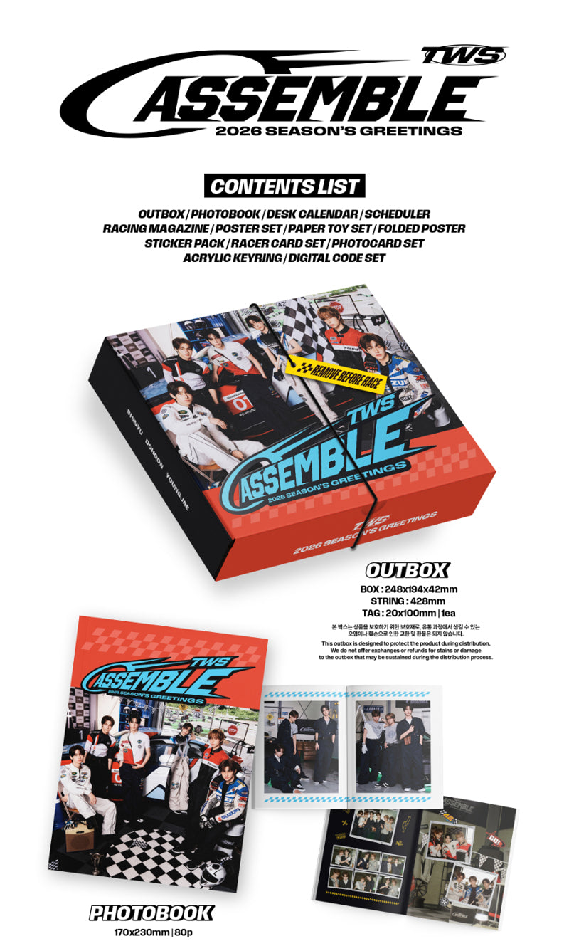 TWS SEASON'S GREETINGS Album 2026 + Pre-Order Benefits + BolsVos Freebies Numériques - Compatible Chart Hanteo/Gaon | Édition Limitée K-Pop