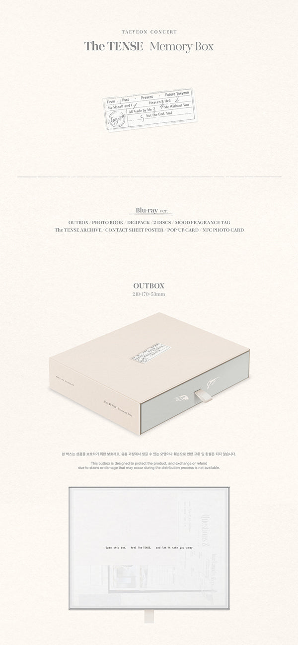 TAEYEON - The TENSE Memory Box / Concert 2Blu-ray - K-Pop Time