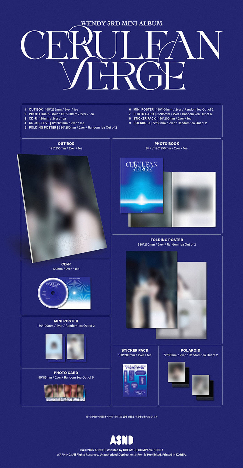 WENDY (RED VELVET) - Cerulean Verge / Photobook ver. (Random) - K