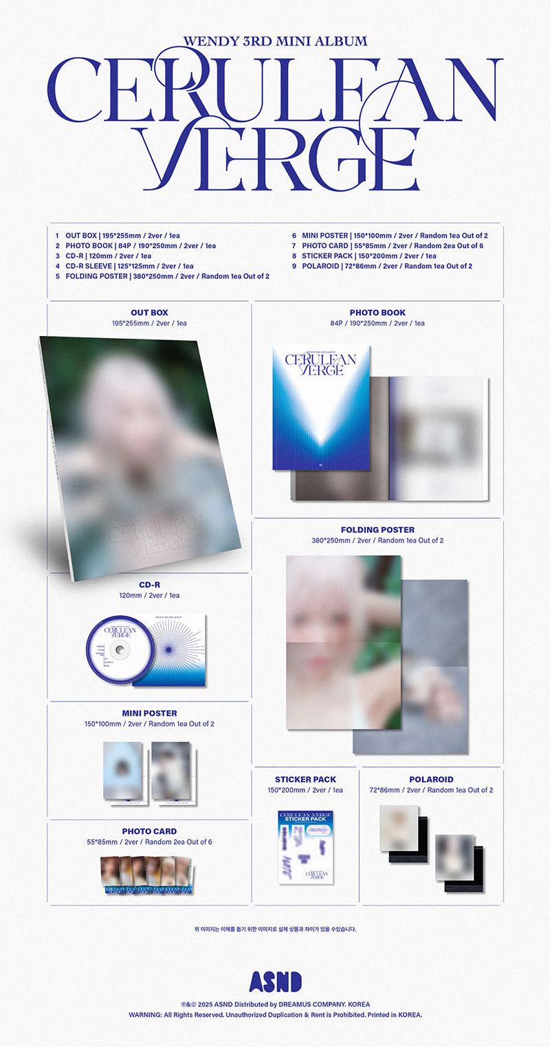 WENDY (RED VELVET) - Cerulean Verge / Photobook ver. (Random) - K