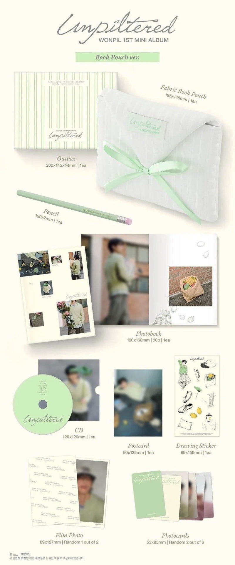 WONPIL (Day6) - Unpiltered / Book Pouch Ver. - K-Pop Time WONPIL (Day6) - Unpiltered / Book Pouch Ver. - K-Pop Time