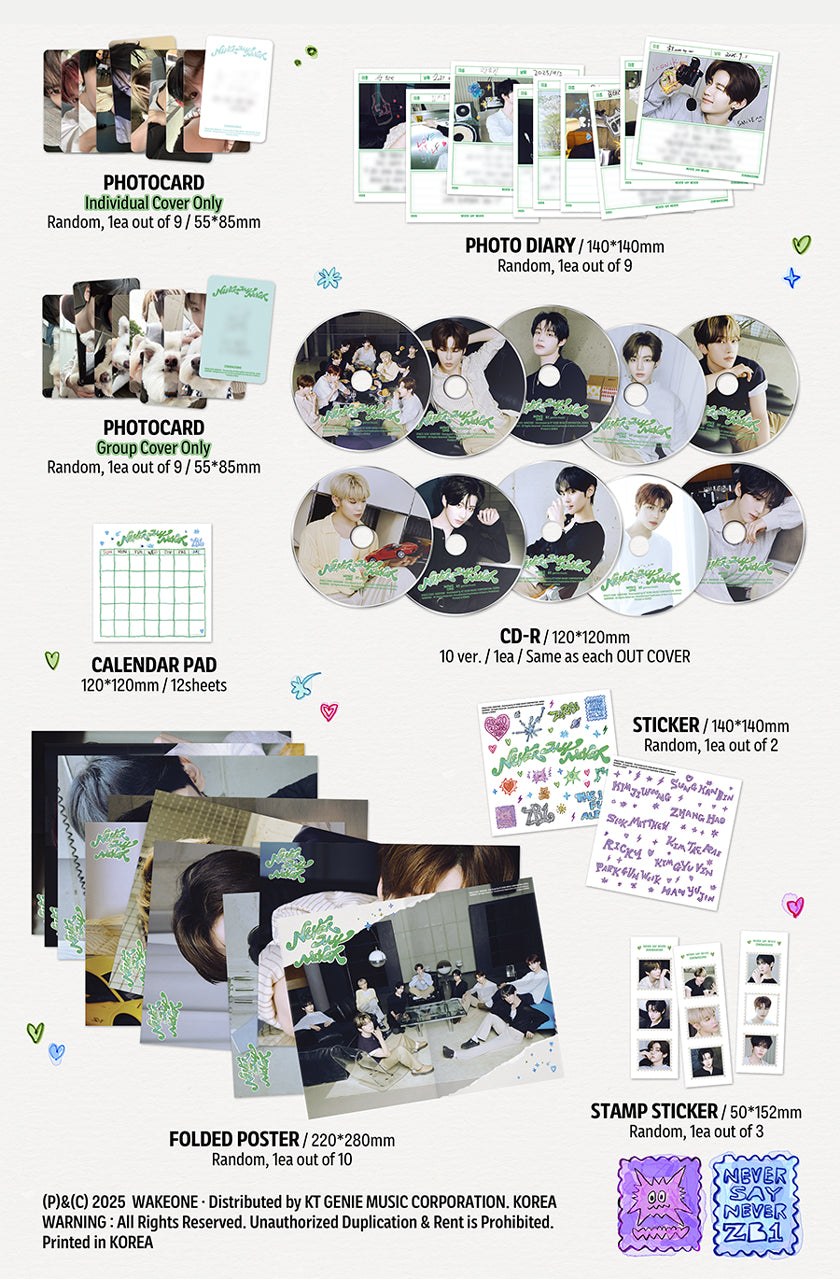 ZEROBASEONE - NEVER SAY NEVER / Digipack Ver - K-Pop Time