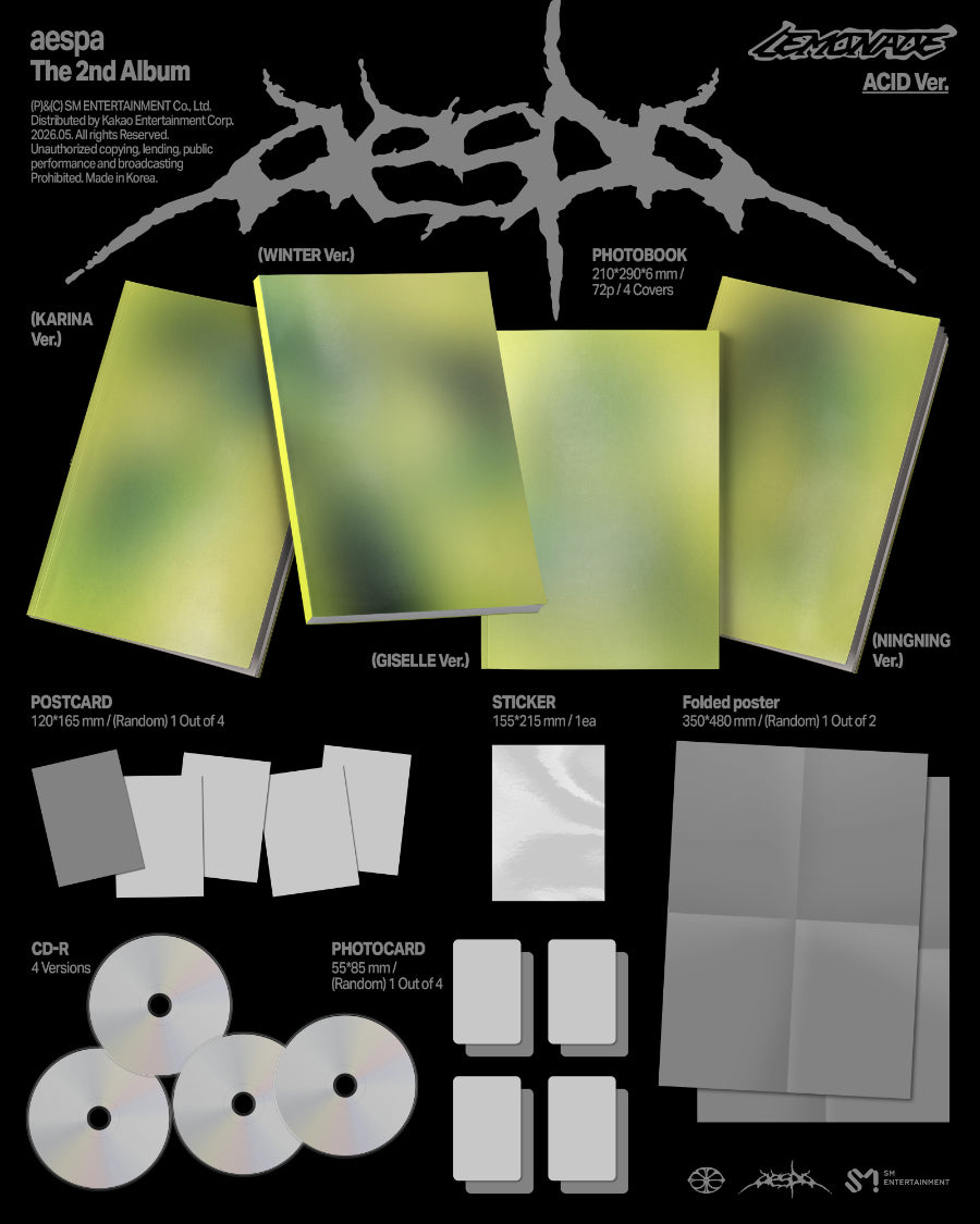 aespa - LEMONADE / ACID ver. *SET OF 4* - K-Pop Time