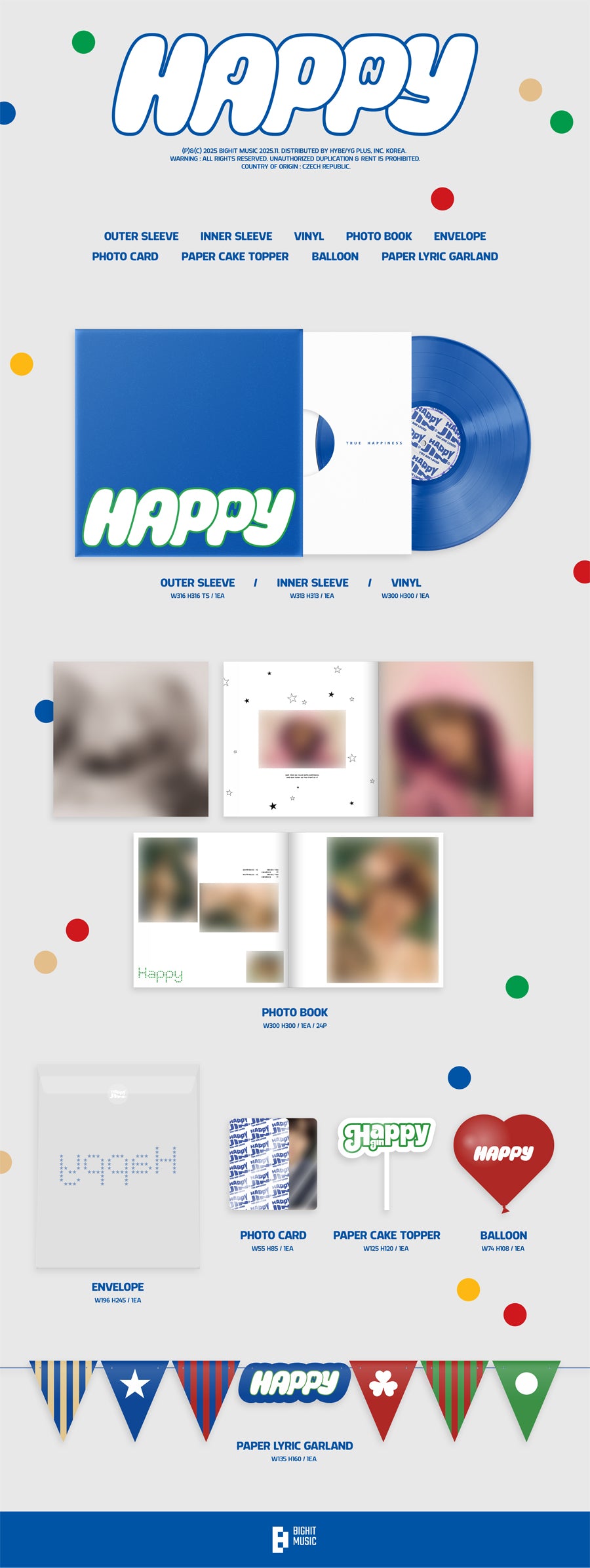 K-POP・アジア BTS JIN LP JIN (BTS) - Happy / Vinyl LP - K-Pop Time