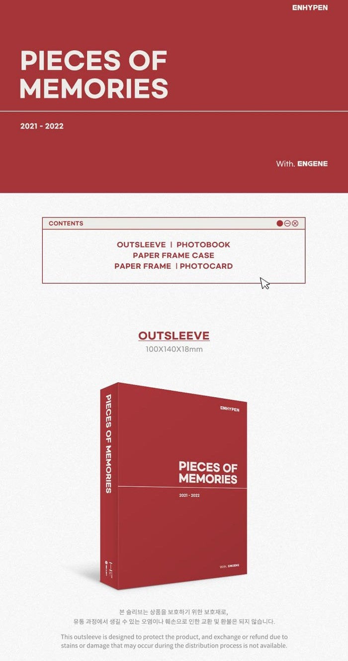 ENHYPEN - PIECES OF MEMORIES : 2021-2022 (MINI PHOTOBOOK) - K-Pop Time