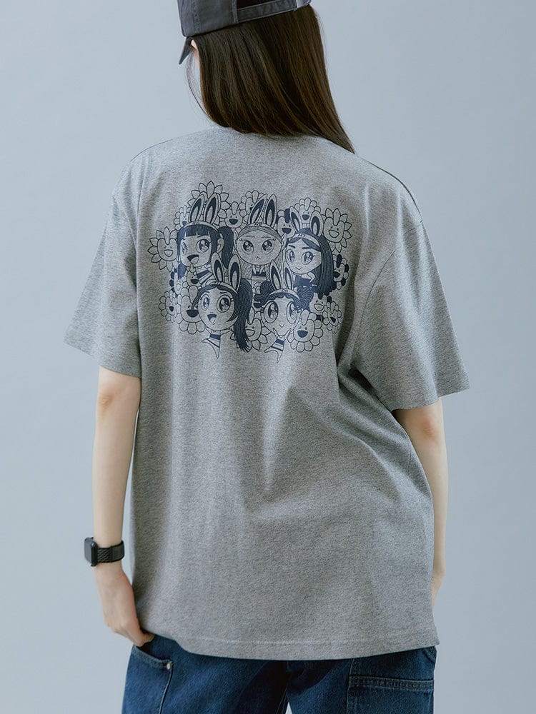 NewJeans x MURAKAMI T-SHIRTS (MELANGE GRAY) - Medium